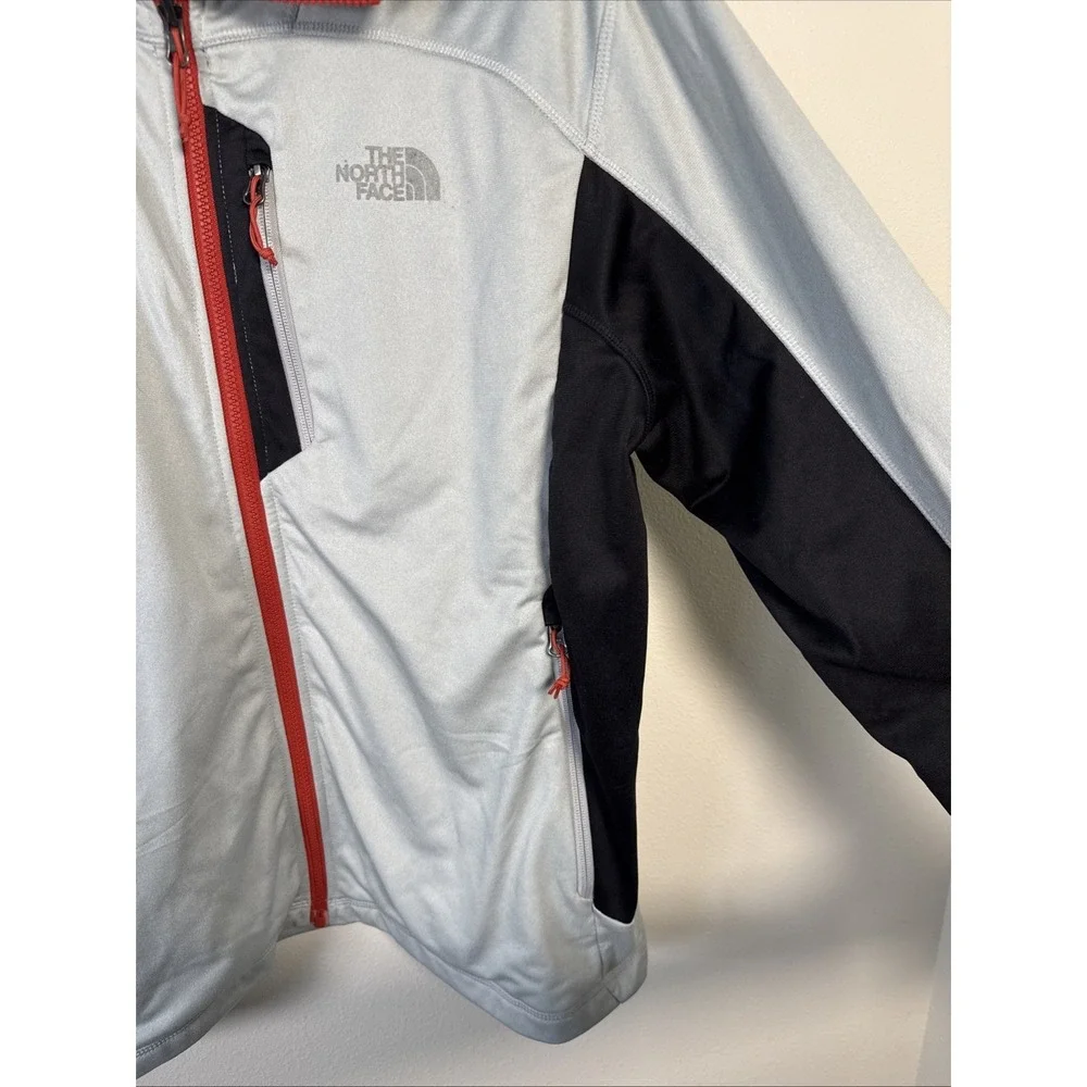 Vintage The North Face Jacket Men XL  Gray Fleece Full Zip Mock Neck  Outdoors